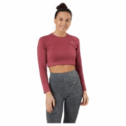 Molly Seamless LS Crop Top Pink