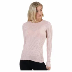 Natalia L/S Rib Pullover Knt Red