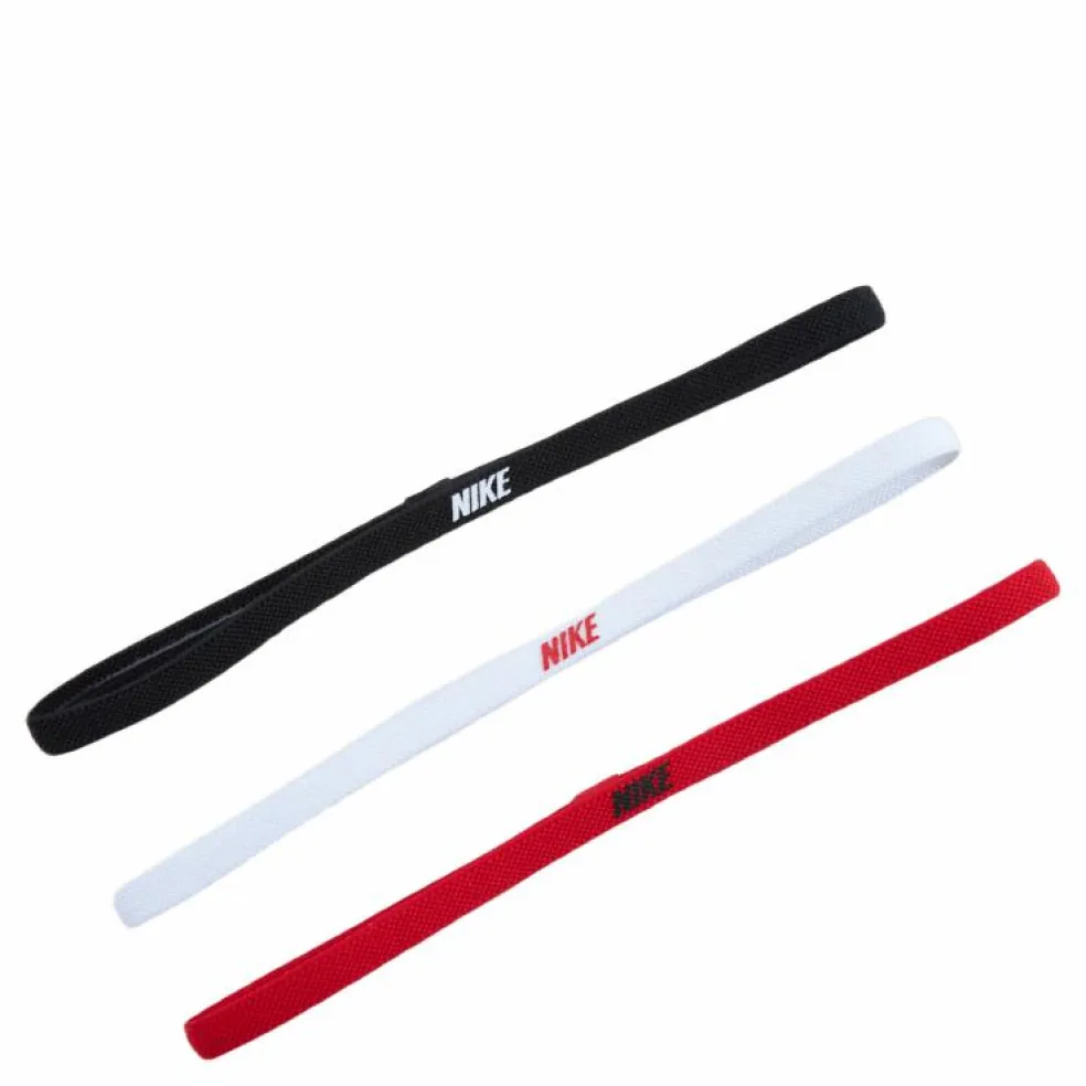 Nike Elastic Headbands 2.0 3 P Black/white/university Red