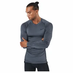 Nike Pro Dri-FIT Men's Tight Fit Long-Sleeve Top IRON GREY/BLACK/BLACK