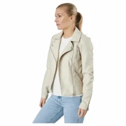 Onlgemma Faux Leather Biker Ot Silver Lining