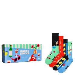 4-pack Fancy Dinner Socks Gift Light Blue
