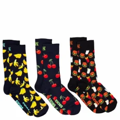 3-pack Food Socks Gift Set Navy