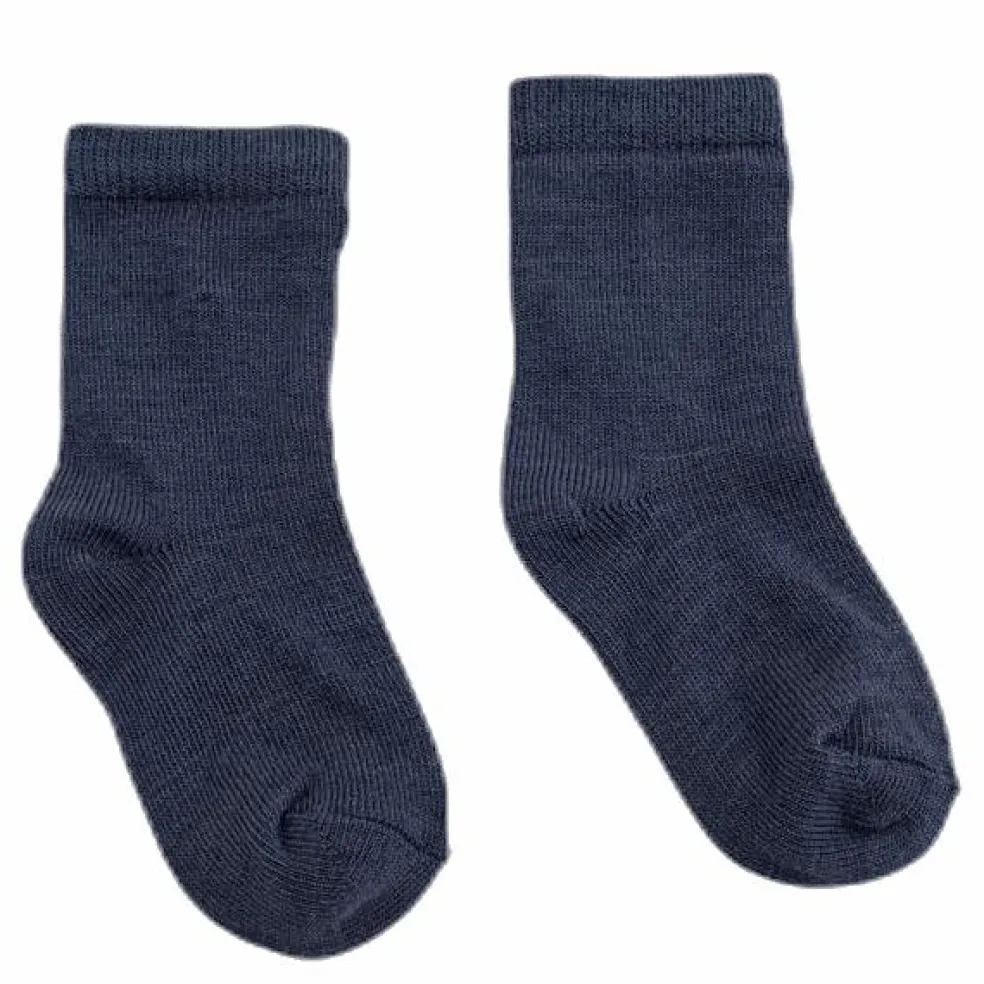 4-Pack Infant Wool Socks Blue