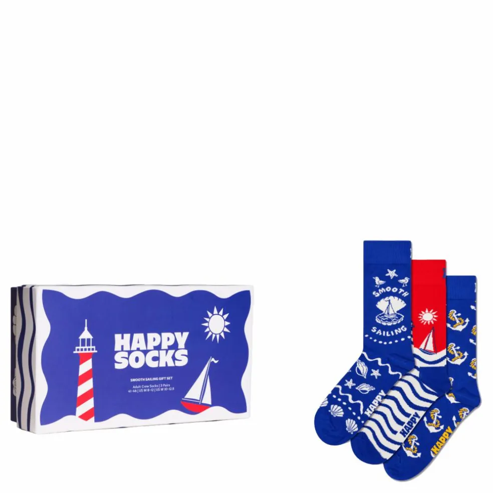 3-pack Smooth Sailing Socks Gi Blue