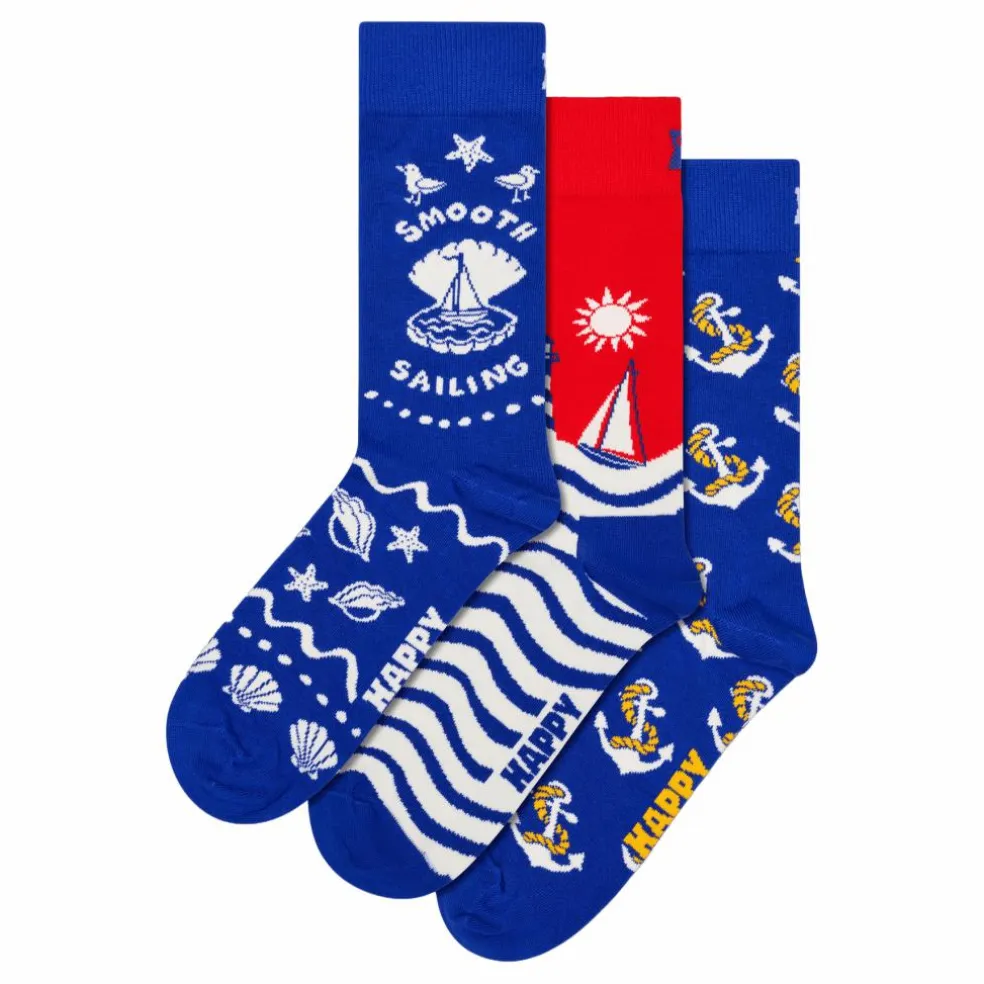3-pack Smooth Sailing Socks Gi Blue