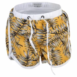 Palm Swim Diaper Shorts Yellow