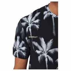 Palm Tree Print T-shirt Blue