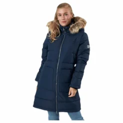 Paranaque Long Down Parka Jacket Blue
