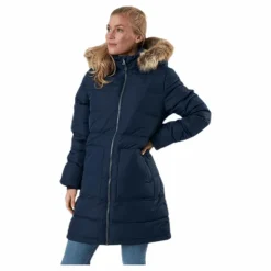 Paranaque Long Down Parka Jacket Blue