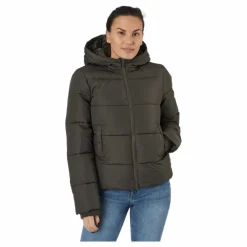 Pcbee New Short  Puffer Jacket Black Olive