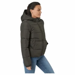 Pcbee New Short  Puffer Jacket Black Olive