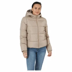 Pcbee New Short  Puffer Jacket Silver Mink