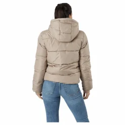 Pcbee New Short  Puffer Jacket Silver Mink