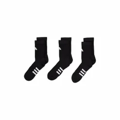 Performance Cushioned Crew Socks 3 Pairs Black