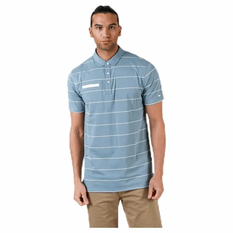 Player Striped Polo Grey