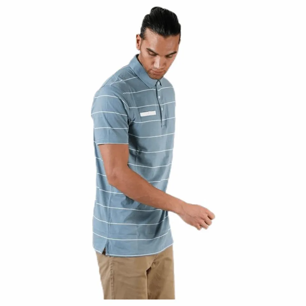 Player Striped Polo Grey