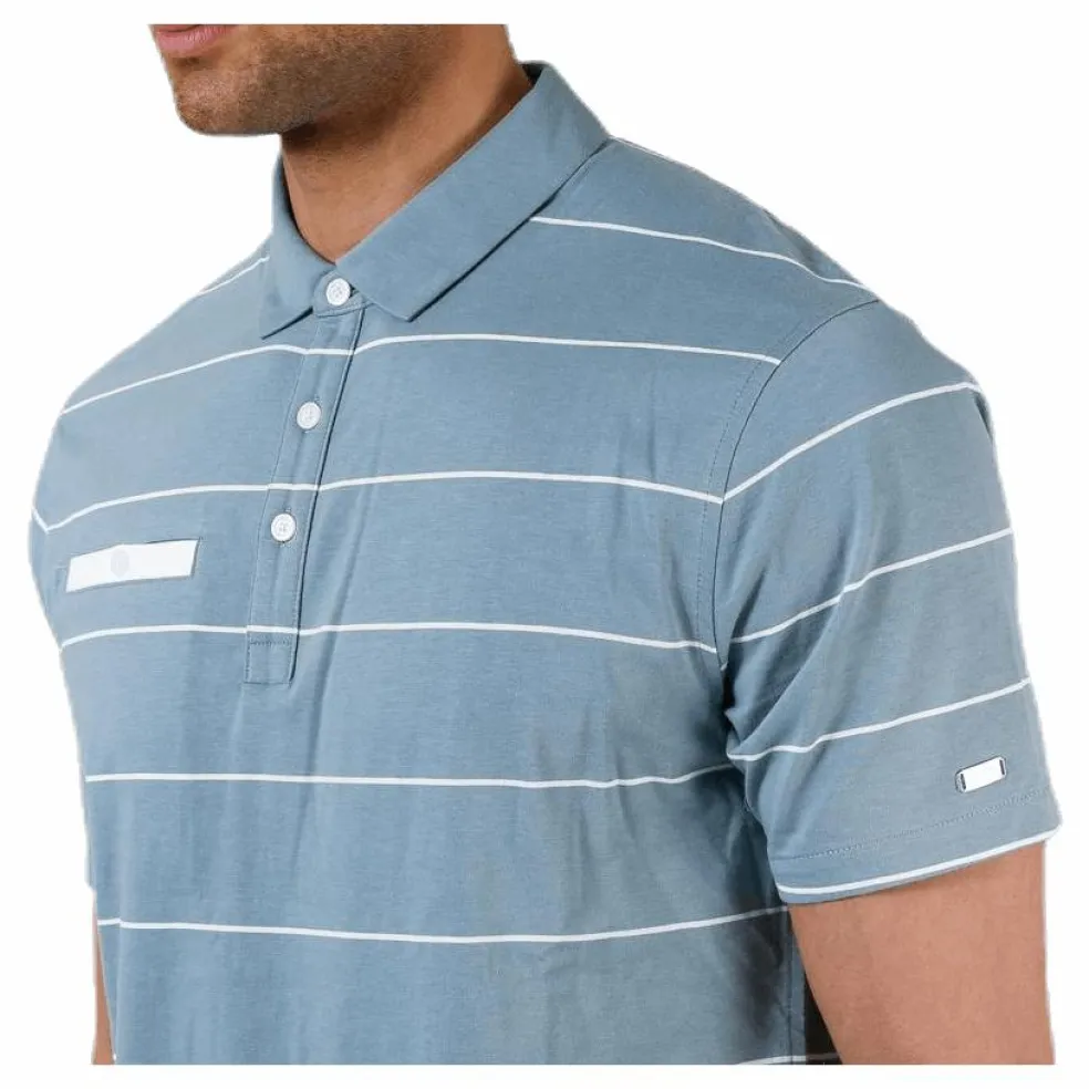Player Striped Polo Grey