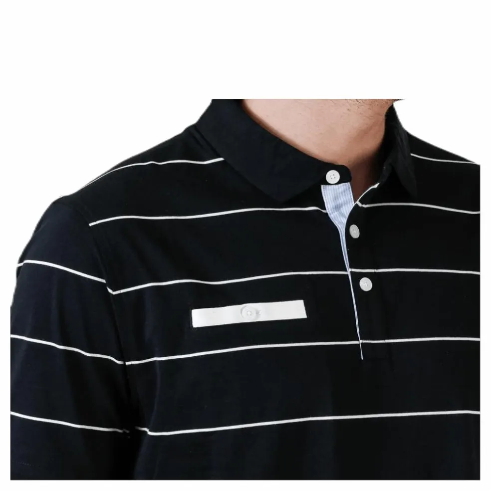 Player Striped Polo White/Black