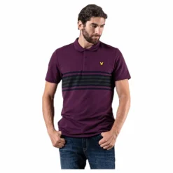 Plus Stripe Polo Blue