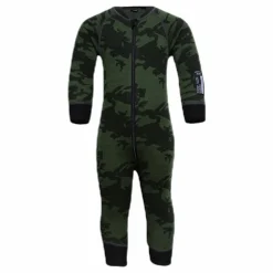 Print Merino Wool Overall Green