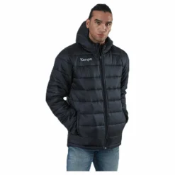 Puffer Hood Jacket Black