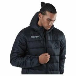 Puffer Hood Jacket Black