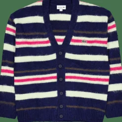 Relaxed Fit Striped Alpaca Woo Navy Blue/pollen 0-bigarr
