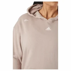 Relaxed Hoodie with Healing Crystals-Inspired Graphics Wontau/White