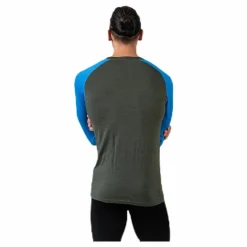 Retro wool Crew Green/Grey