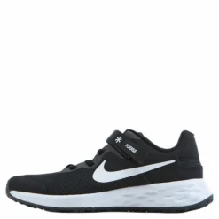 Revolution 6 FlyEase Little Kids' Shoe BLACK/WHITE-DK SMOKE GREY