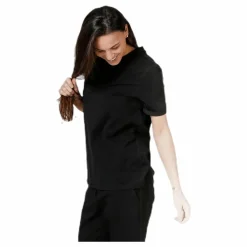 Ria Ss Fold Up Solid Tee Black