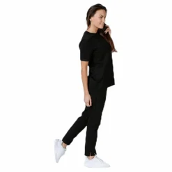 Ria Ss Fold Up Solid Tee Black