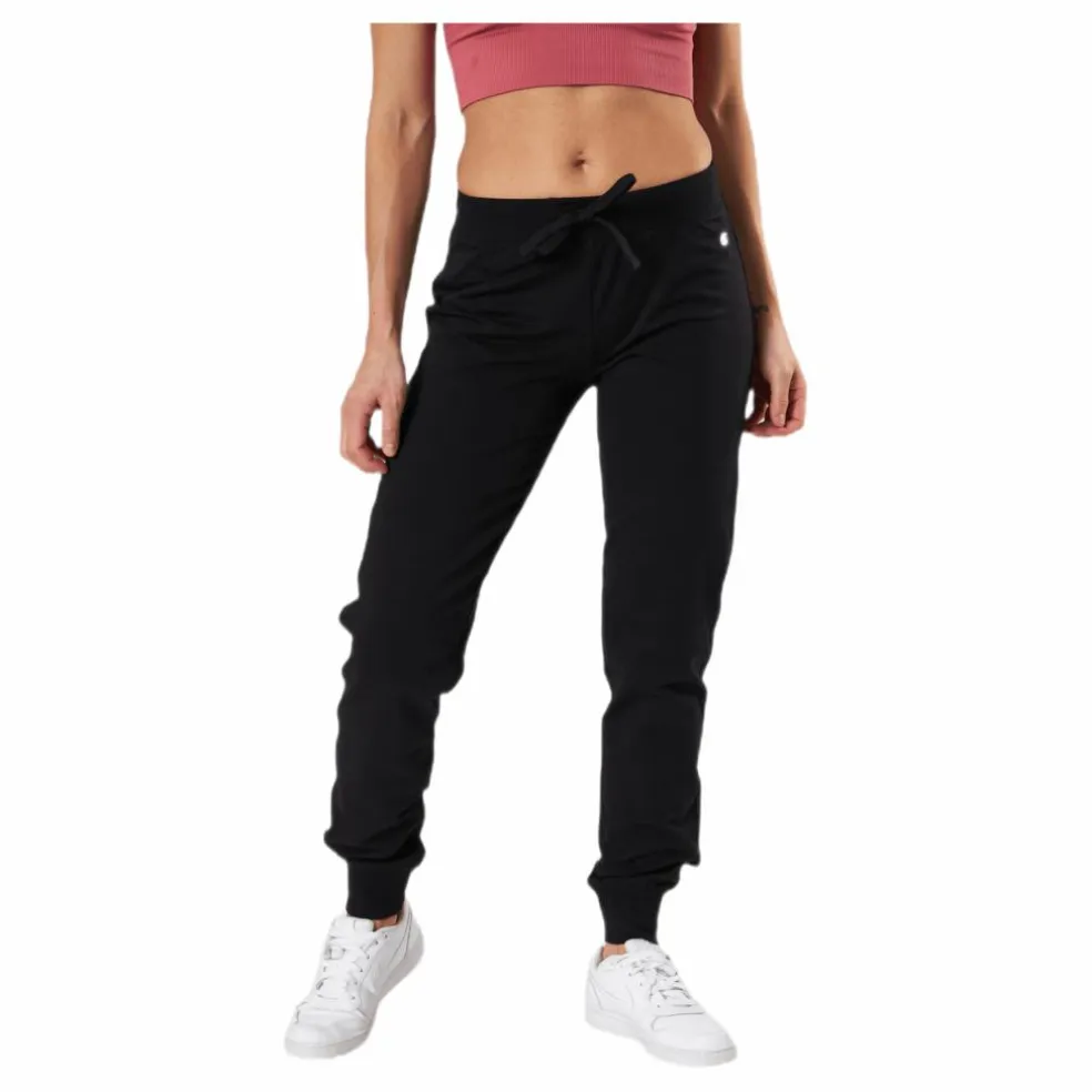 Rib Cuff Pants Svart