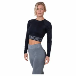 Rib Seamless LS Black