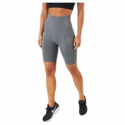 Rib seamless shorts Grey