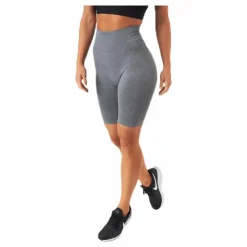 Rib seamless shorts Grey