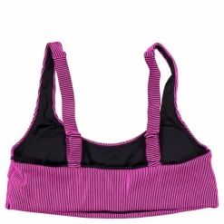 Ribbed Scoop Neck Top Pink/black