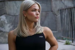 Ribbed Seamless Sport Bra Black