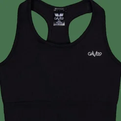 Ribbed Seamless Sport Bra Black