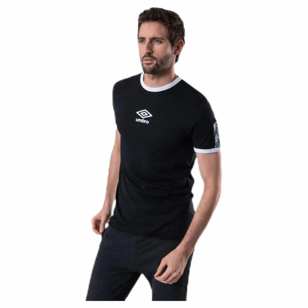 Ringer Taped Logo Tee Black