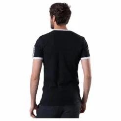 Ringer Taped Logo Tee Black