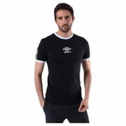 Ringer Taped Logo Tee Black