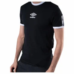 Ringer Taped Logo Tee Black