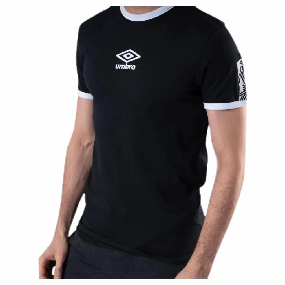 Ringer Taped Logo Tee Black