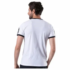 Ringer Taped Logo Tee White