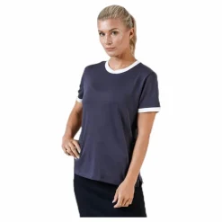Ringer Top SS Blue/White