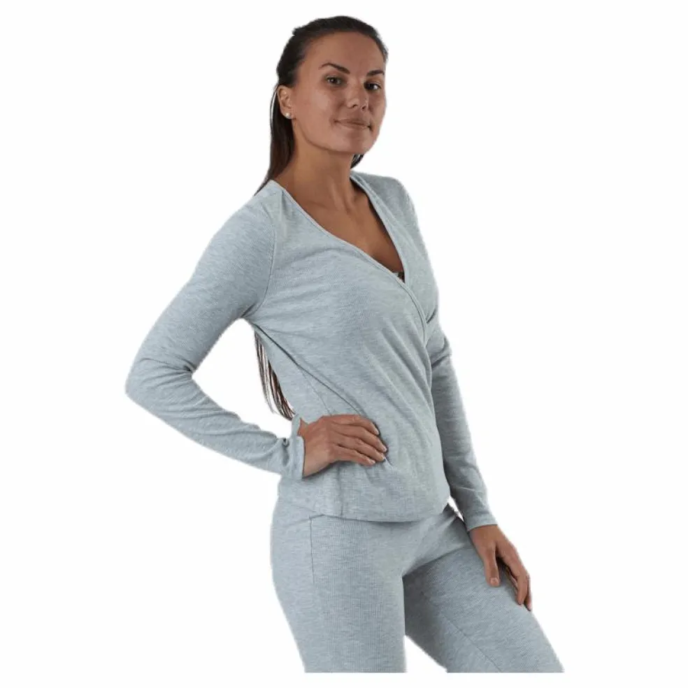 Rosa Wrap Top Lounge Bc Grey