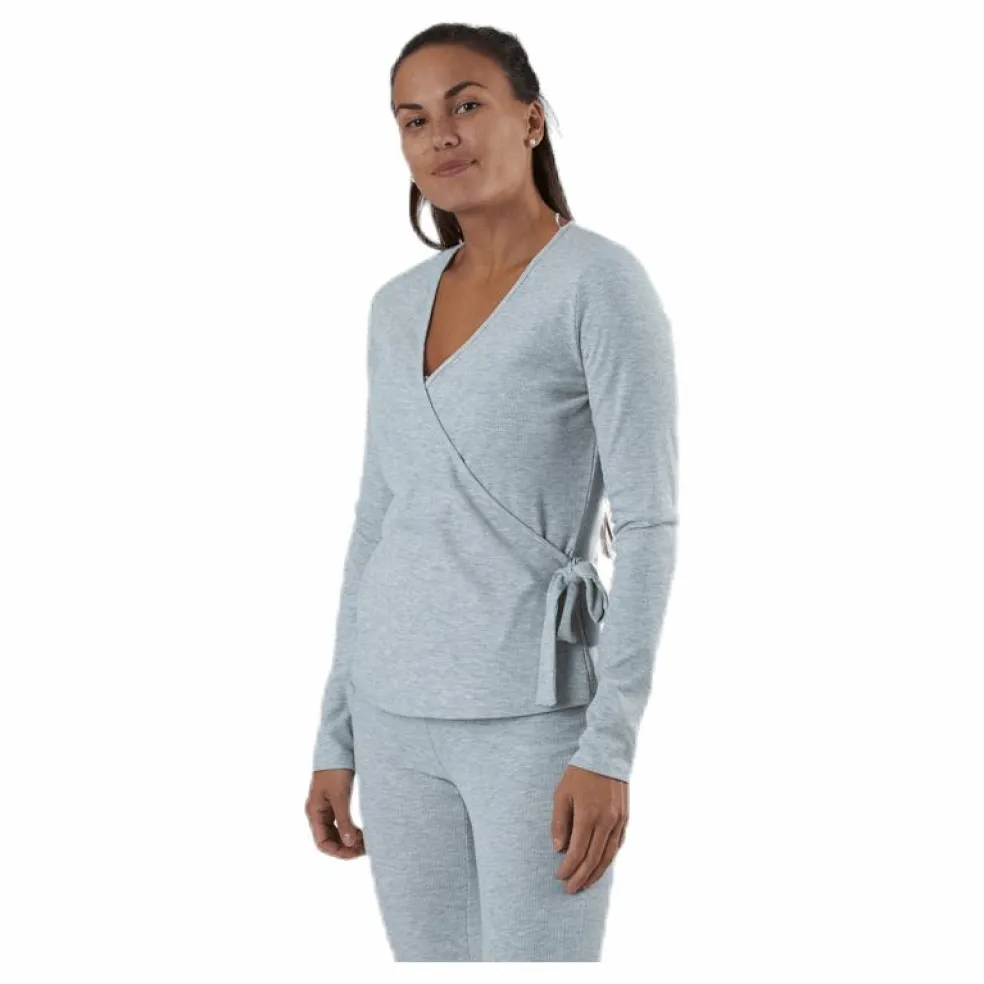 Rosa Wrap Top Lounge Bc Grey