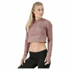 Running Division Warm Top Crop Beige